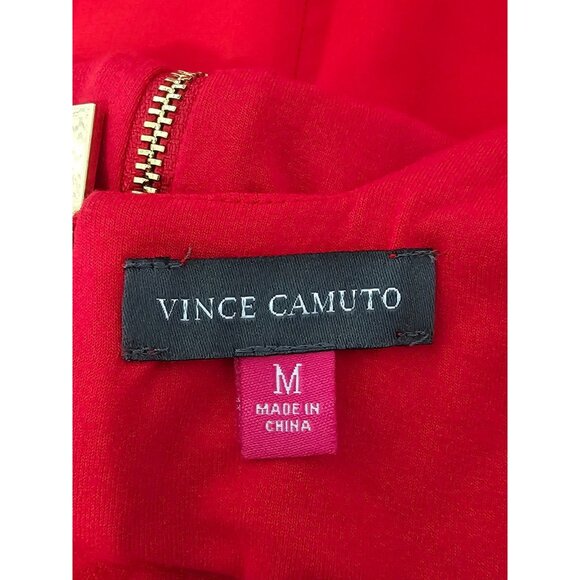 Designer Vince Camuto Dress, Size M, Red, Maxi, Long Sleeve, Prom, Evening, - Picture 3 of 5